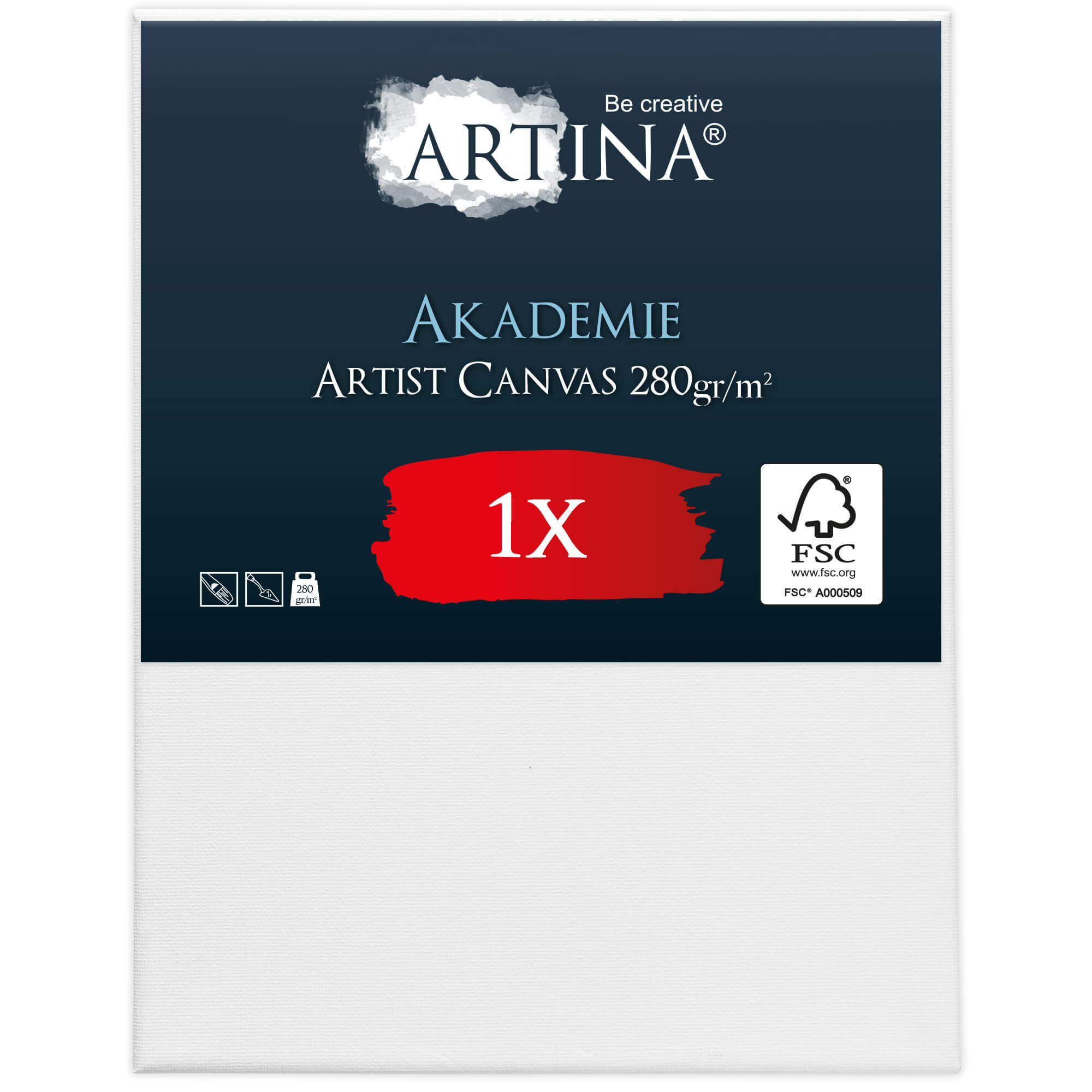 Artina Keilrahmen Leinwand Akademie, 80x100cm
