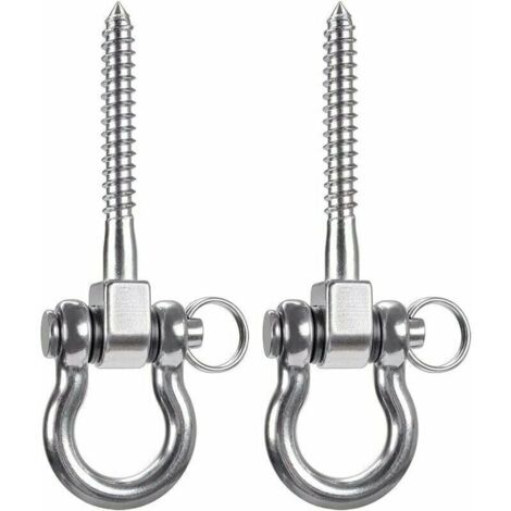 Crochets de plafond en acier inoxydable SUS304, charge 900 kg, rotation 180°, lot de 2