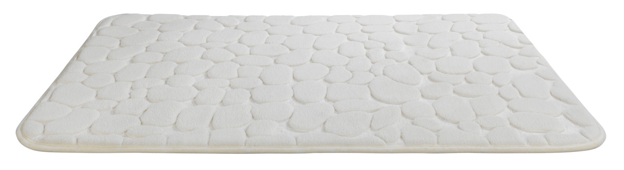 Badteppich Memory Foam Pebbles Beige, 50 X 80 Cm, Beige, Polyester Beige, Polyurethan - Beige - Wenko