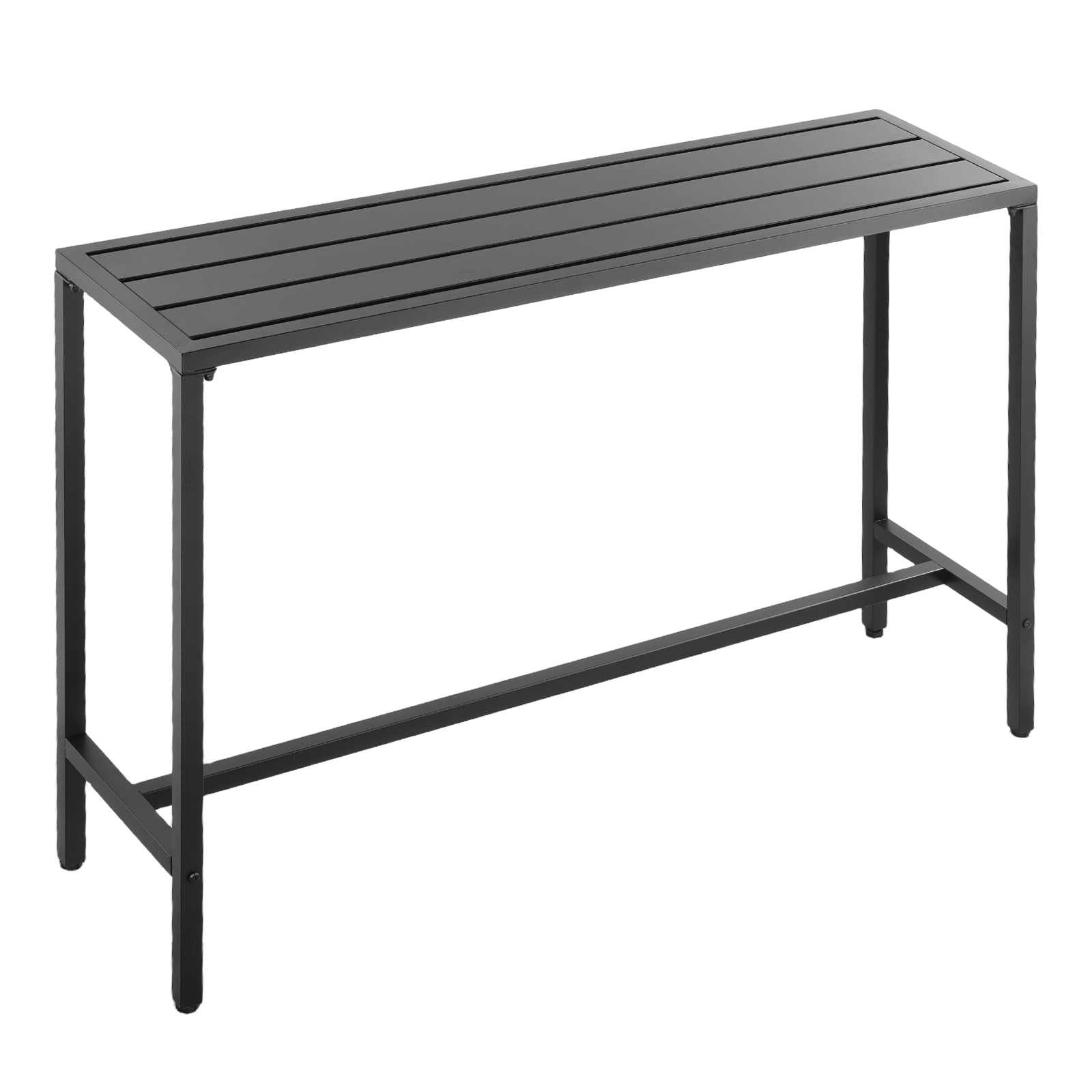 Mophorn Table De Bar Haute Pour Extérieur, Dimensions 140 X 37,5 Cm, Table Rectangulaire Avec Plateau Résistant À L'Eau Et Structure Métallique Solide, Idéale Pour Jardin, Piscine Ou Intérieur