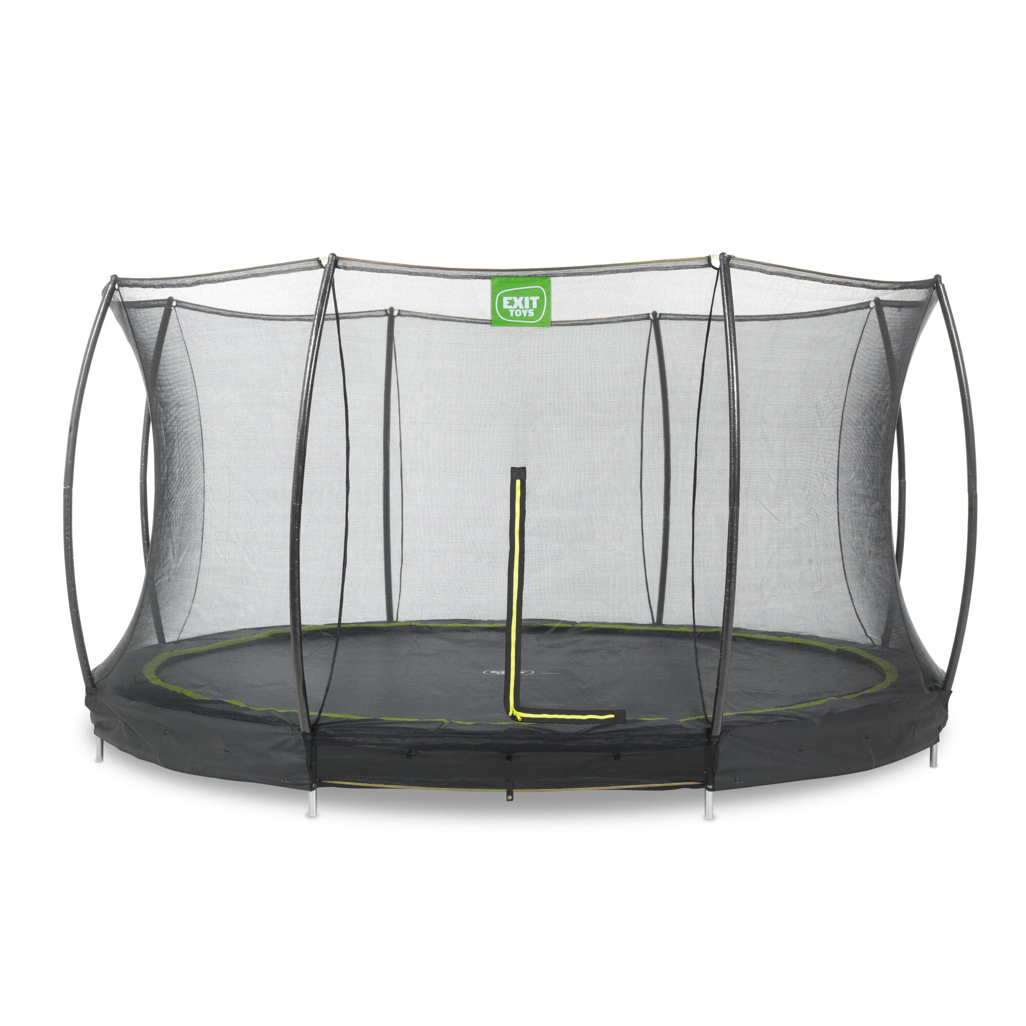 EXIT Toys Silhouette Gartentrampolin Ø 366 cm rund mit Sicherheitsnetz in Schwarz bis 120 kg belastbar - Bild 4