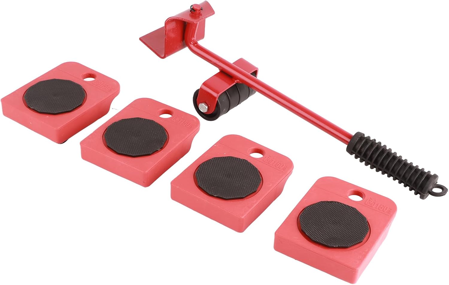 Lève-meubles mobile sur 4 roues universelles, fer A3 et ABS, plateau 100 x 80 mm, hauteur de levage 360 mm
