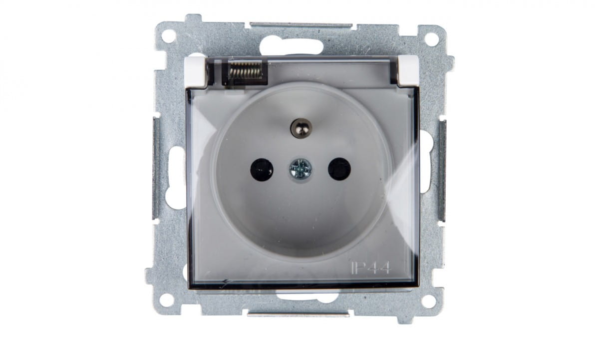 Oem Weiß Simon 54 Spritzwassergeschützte Steckdose Mit/Mit Ip44 Mit Transparenter Abdeckung Dgz1buz.01/11A