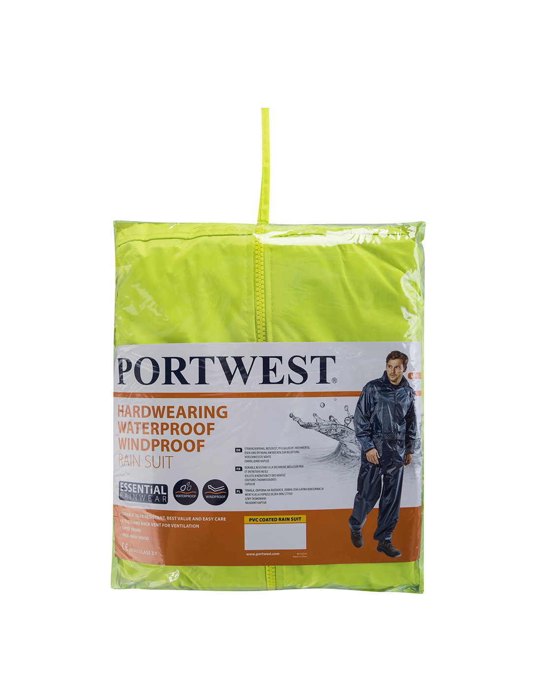 Portwest Regenbekleidung (Jacke + Hose) Gelb L - Bild 3