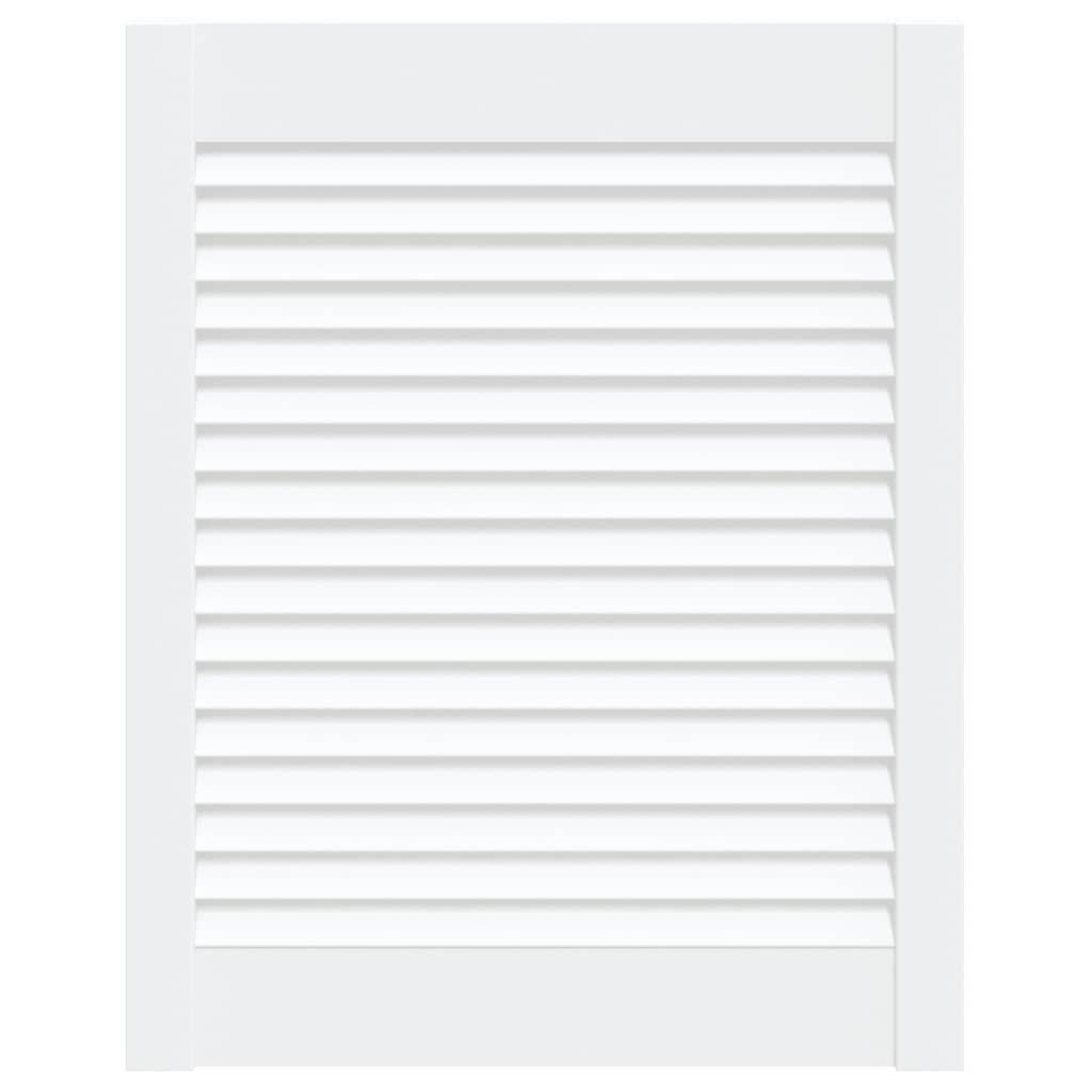 Cabinet Door Louvred Design White 61.5x49.4 Cm Solid Wood Pine Vidaxl