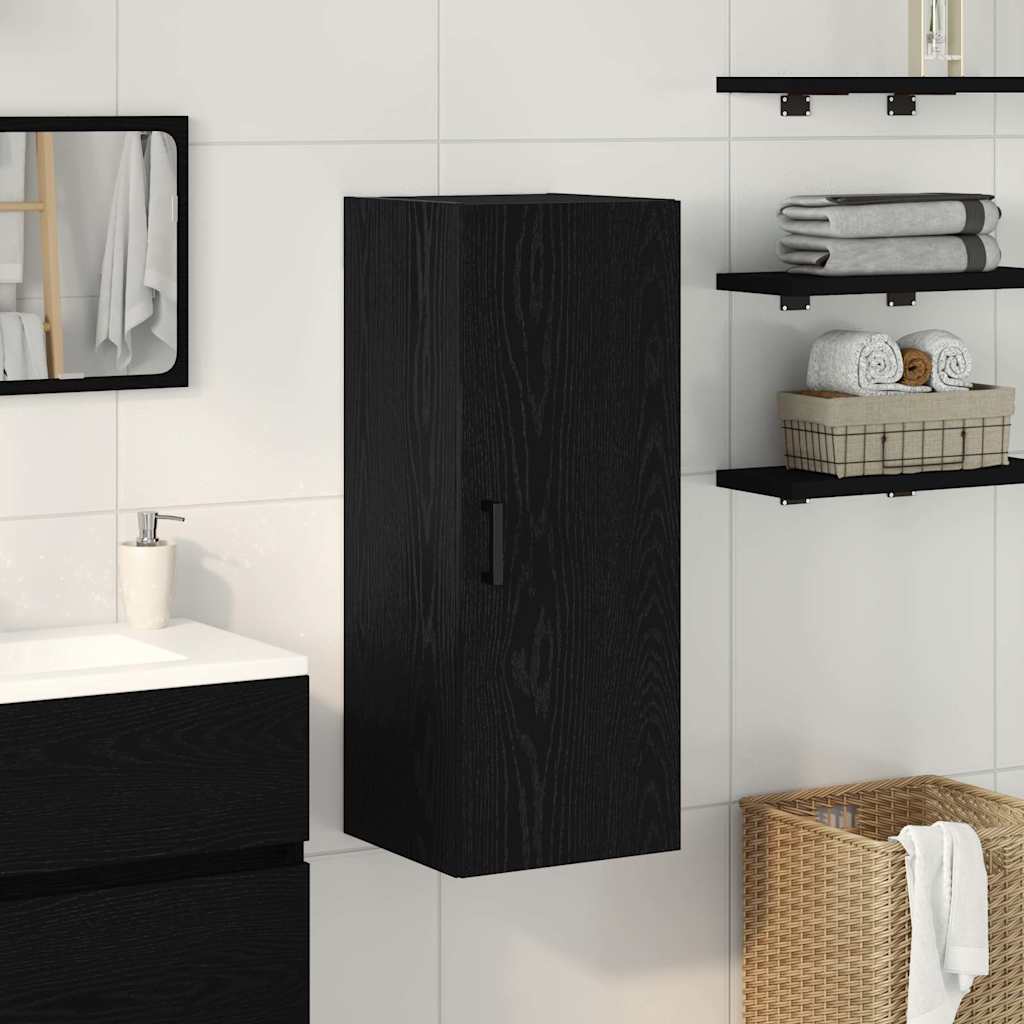 Armoire Murale En Chêne Noir 34,5 X 34 X 90 Cm Bois D'Ingénierie Vidaxl