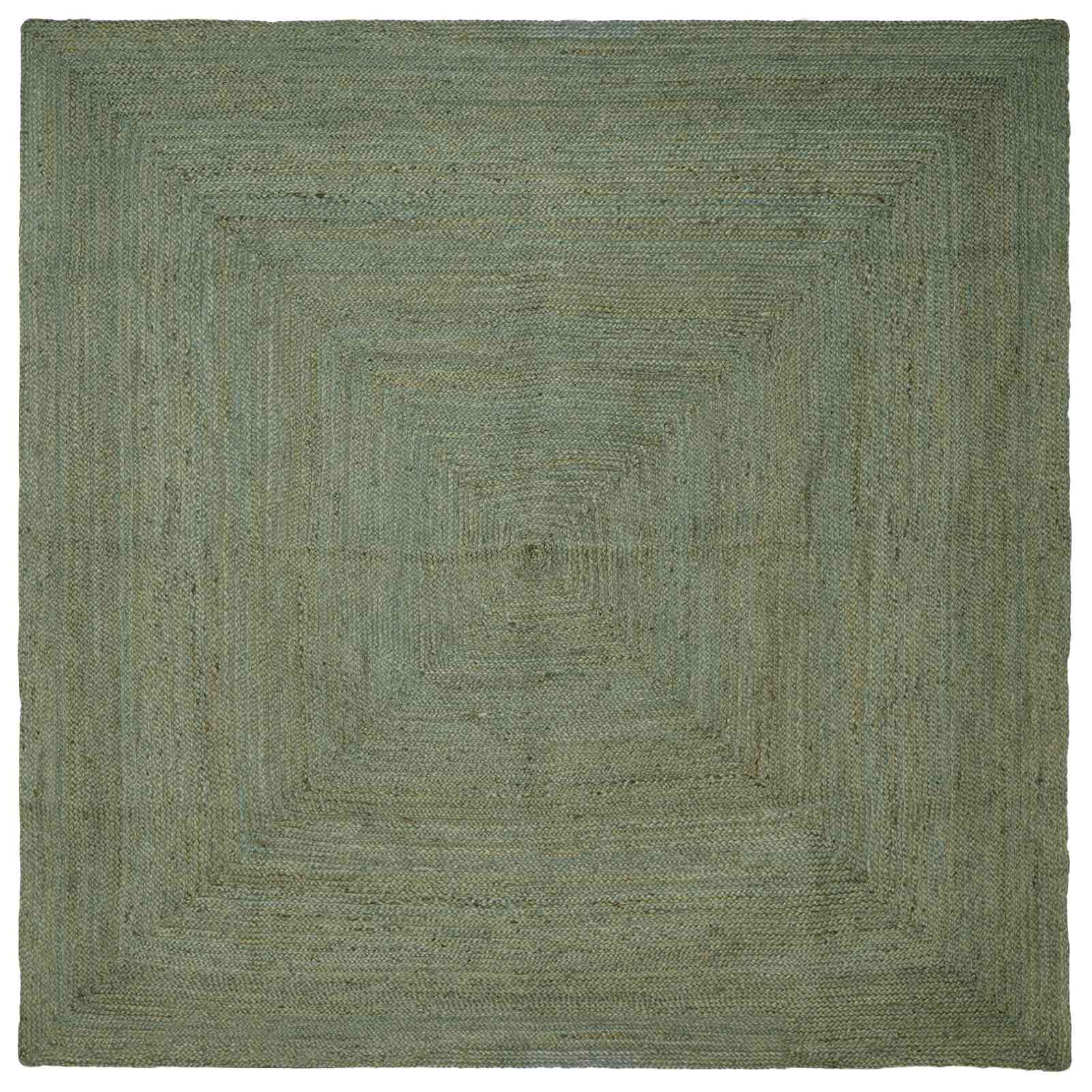 Area Rugs Square Olive Green 240 X 240 Cm Jute Vidaxl