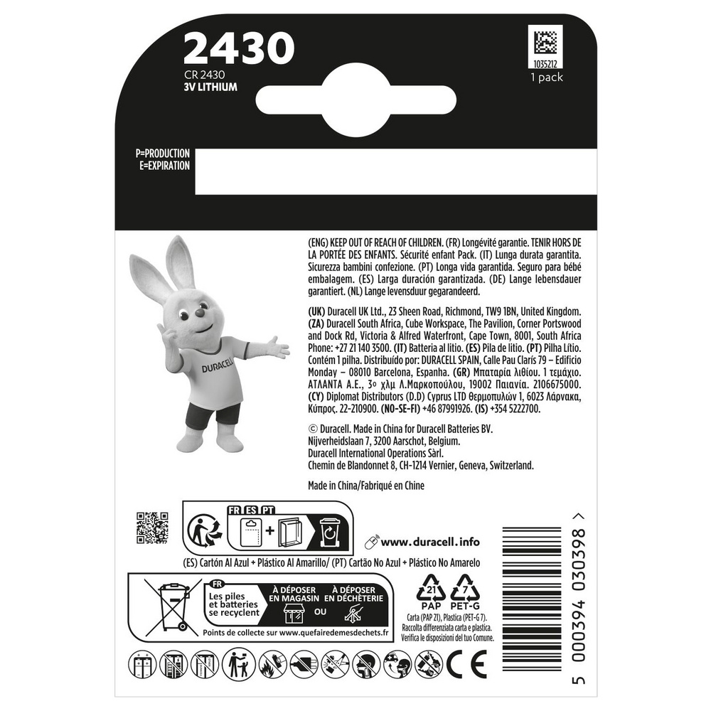 Duracell Spezielle Batterien Typ 2430 Stückzahl 1 - Bild 11