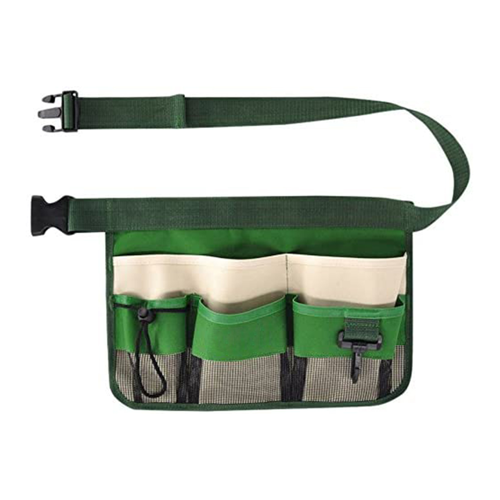 Sac banane pour outils de jardinage en tissu Oxford, 7 poches, fixation rapide, 34 x 23 cm