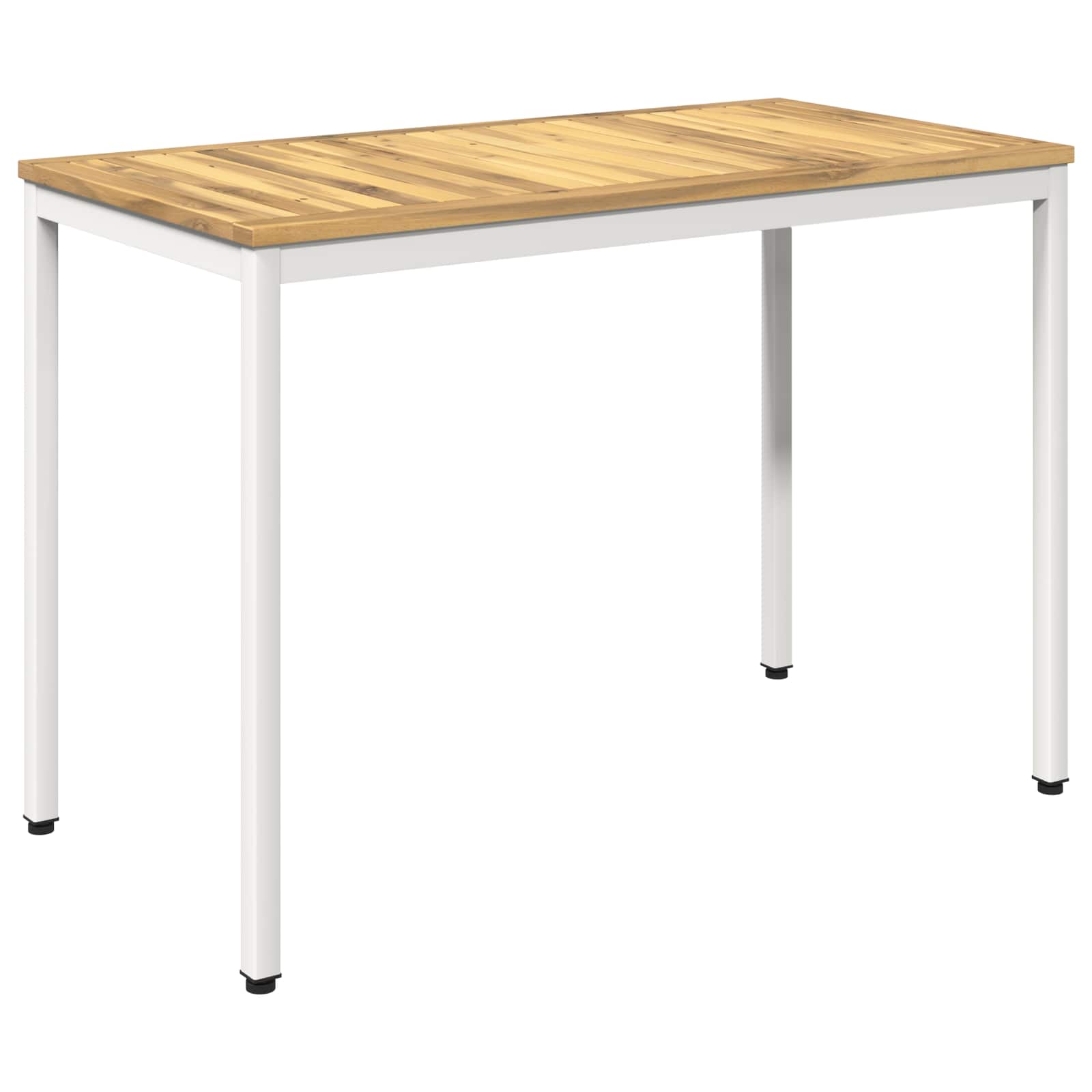 Table De Dîner De Jardin Blanc 108,5 X 55 X 75 Cm Vidaxl