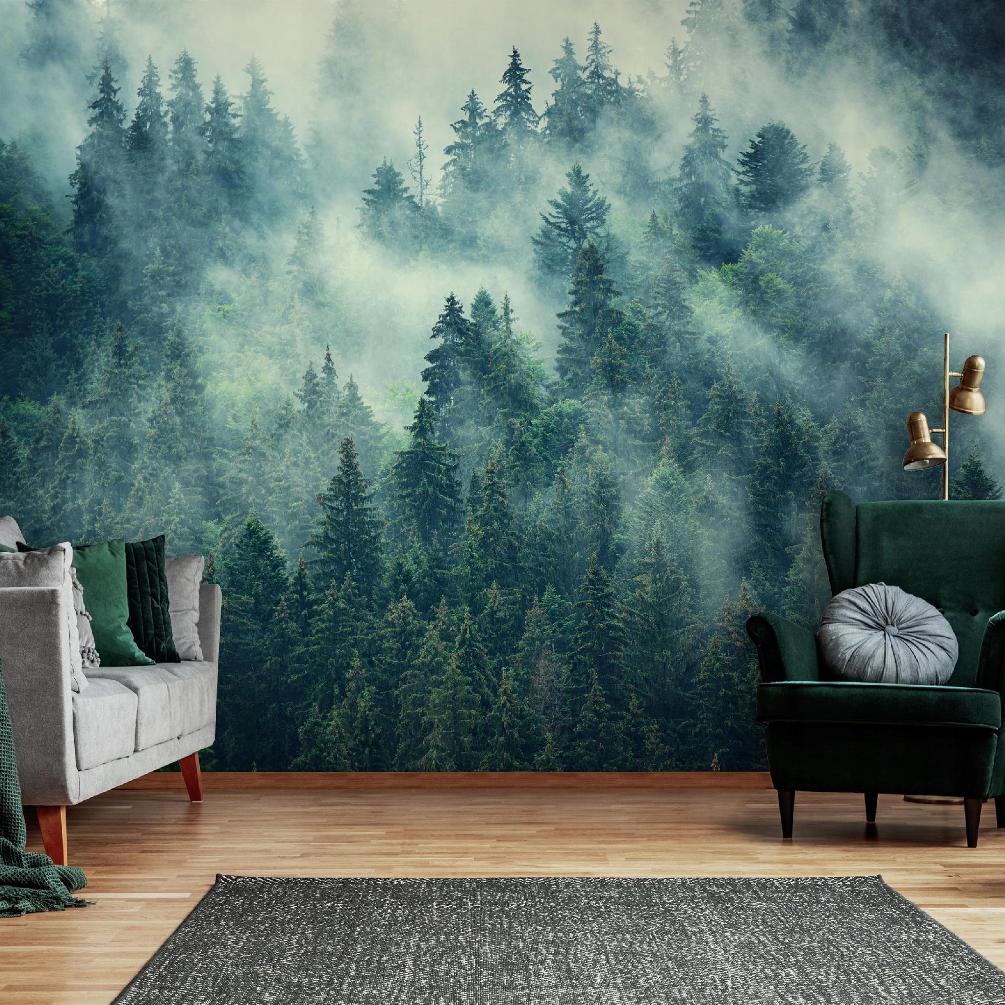 Vlies Fototapete Wald 300x210 Cm, Tapeten, Für Wohn Und Schlafzimmer, Vliestapete Wandtapete Tapete 3d Effekt- Inkl. Kleister - Natur, Wallarena