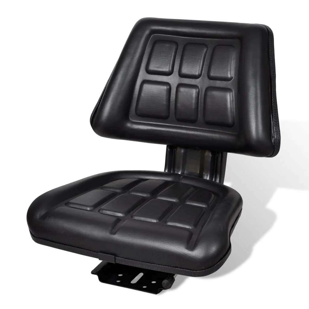 Vidaxl Schwarz Traktor Sitz Mit Rückenlehne