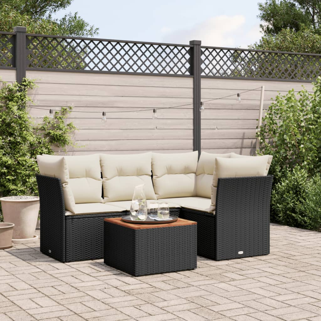 Vidaxl Schwarz/Beige Gartenlounge, Maldenweiler - Bild 3