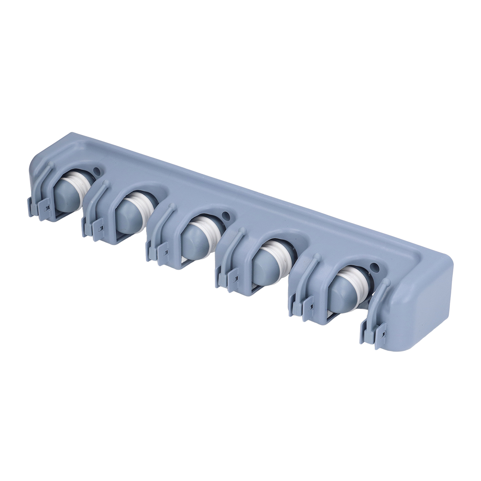 Support mural pour balai et serpillière, plastique et silicone, 1 support + 12 accessoires