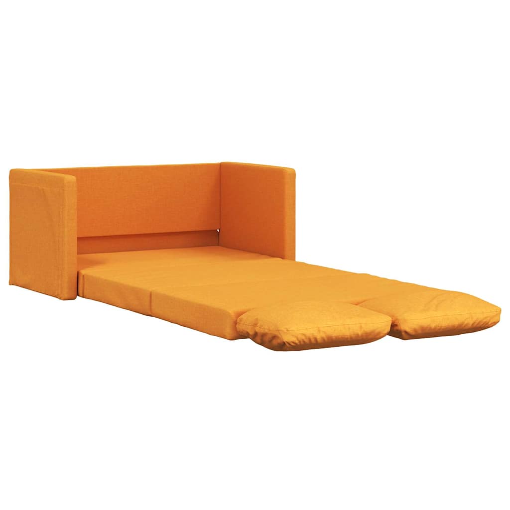 Floor Sofa Bed 2-in-1 Dark Yellow 112x174x55 Cm Fabric Vidaxl