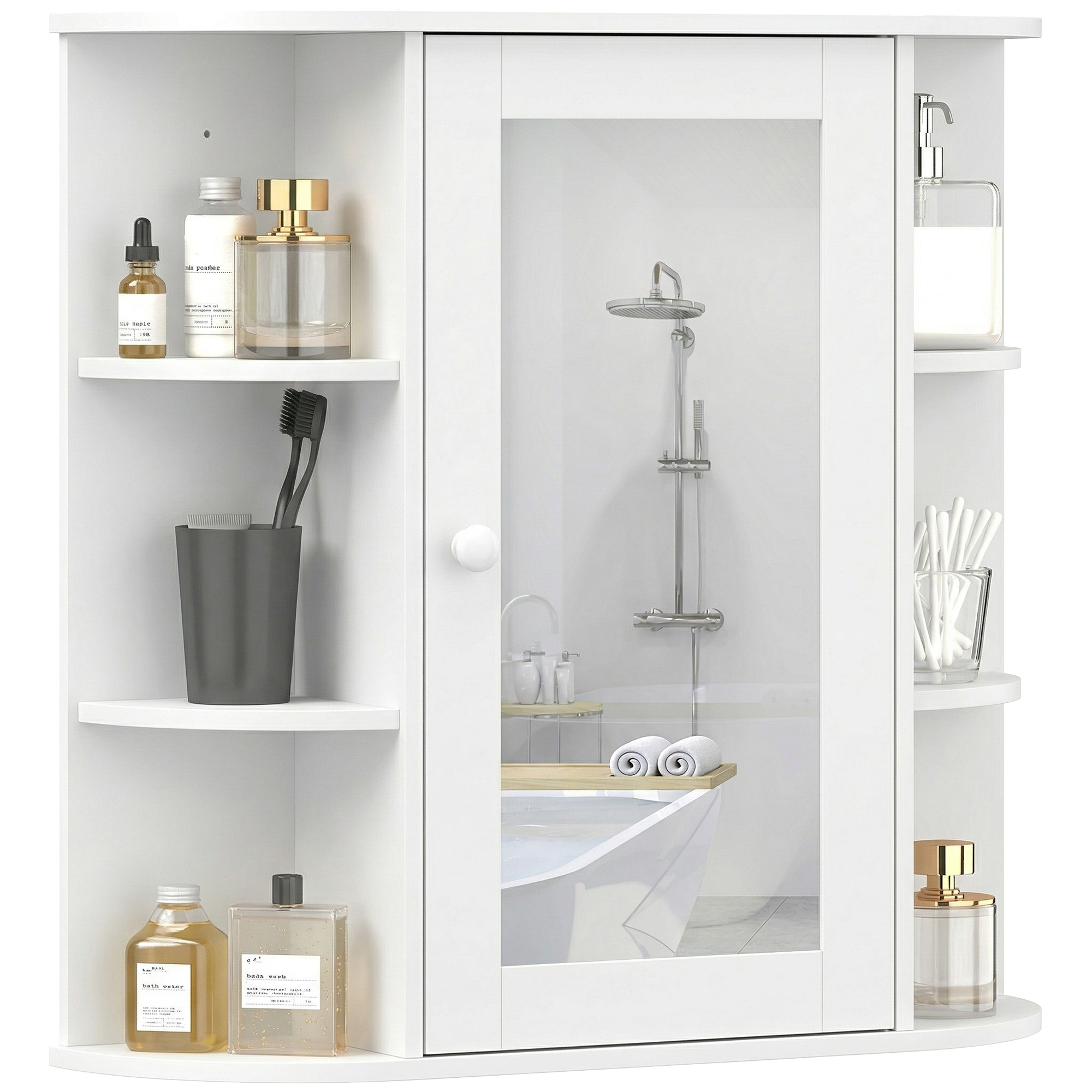 Homcom - Armoire Murale Salle De Bain Armoire À Glace Placard De