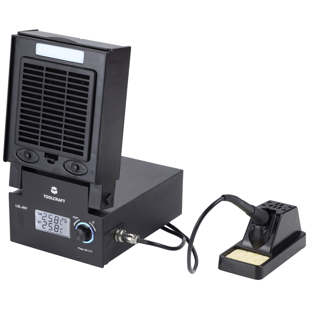 Toolcraft - Lsl-951 Lötstation Mit Led-beleuchtung Und Lötrauchabsaugung Digital 80 W 160 - 480 °c