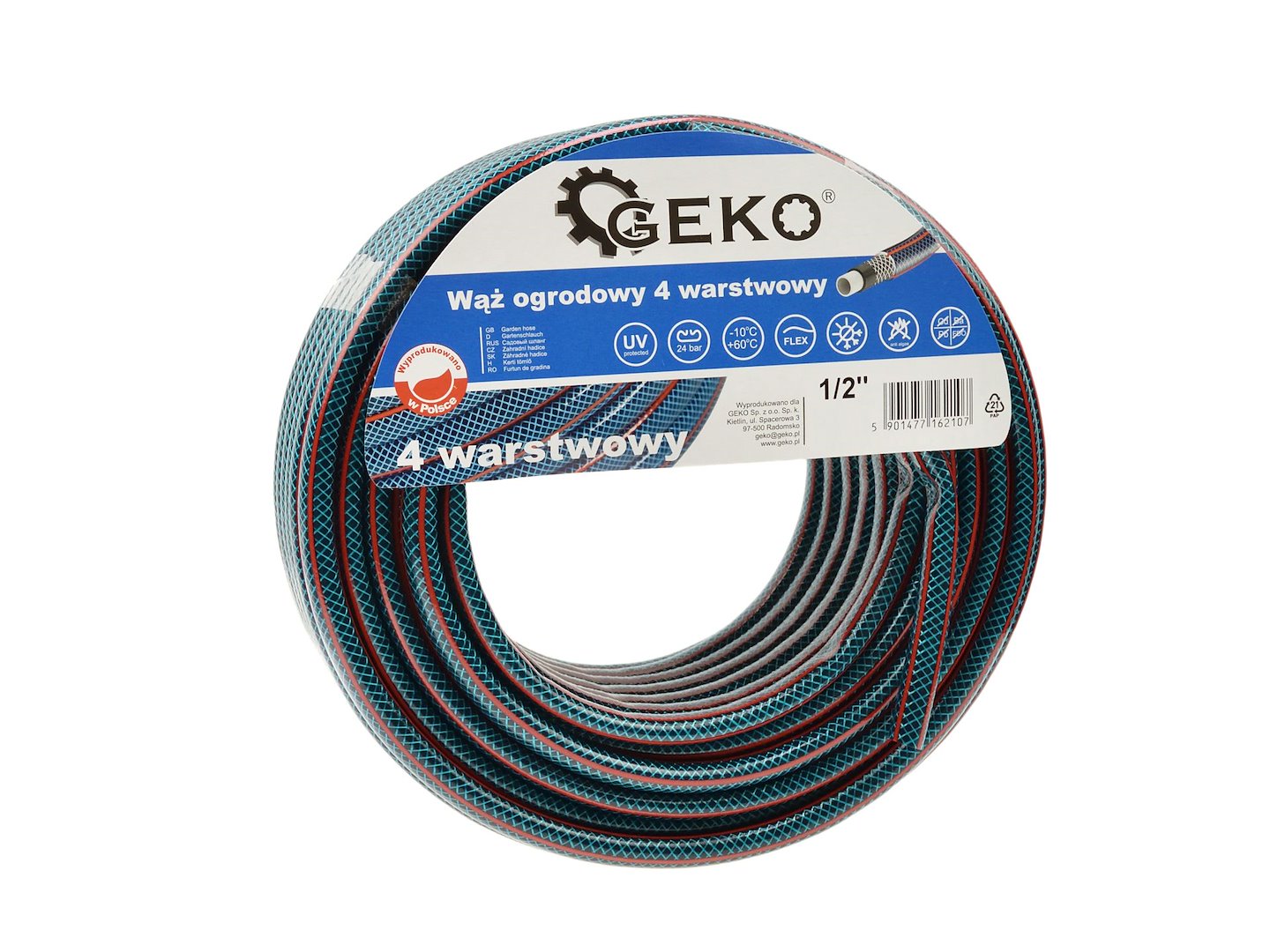 Import Gartenschlauch 4-lagig 1/2" 20m Geko Neu (198)