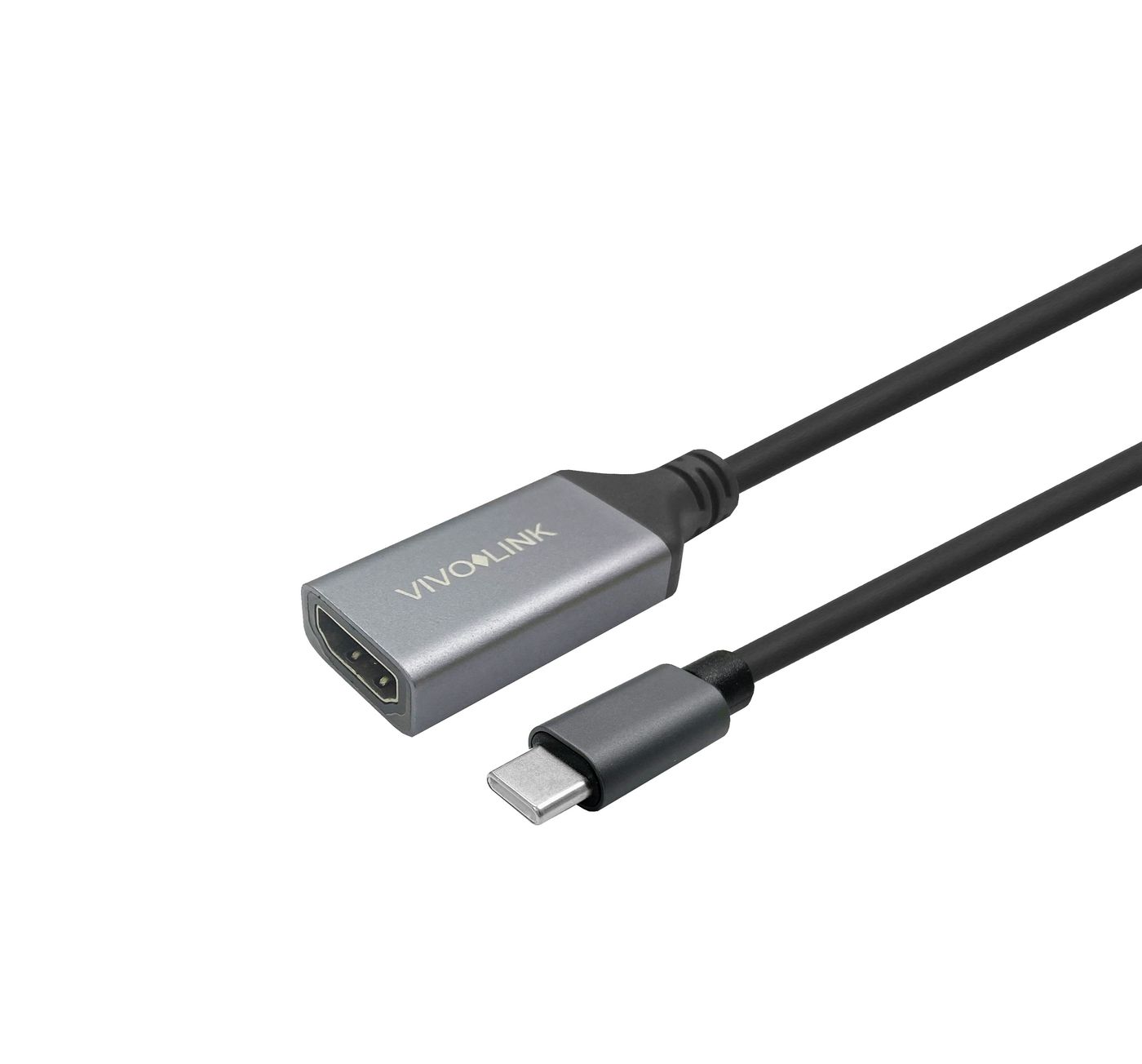 Vivolink Schwarz Usb-C Zu Hdmi Buchse Kabel 2M