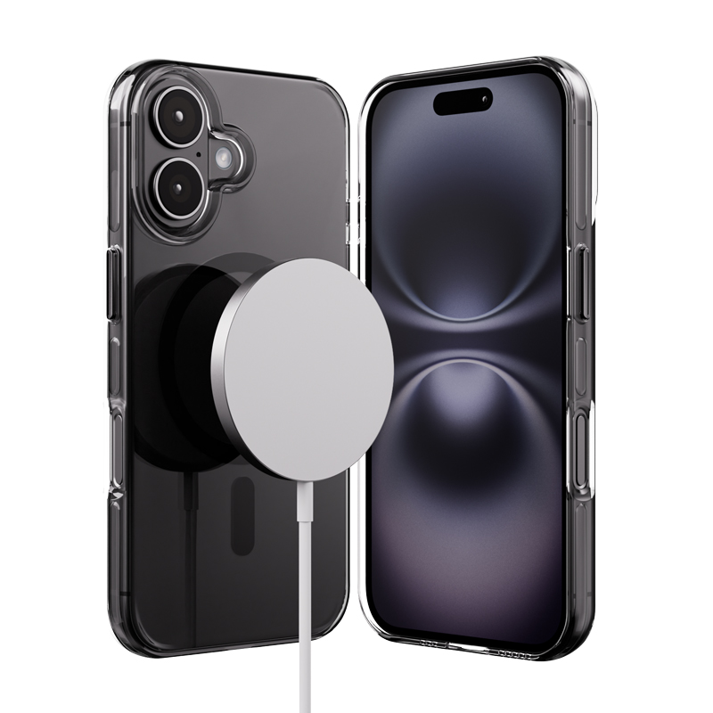 CRONG Clear MAG Pro - iPhone 16 MagSafe Case Black - Bild 3