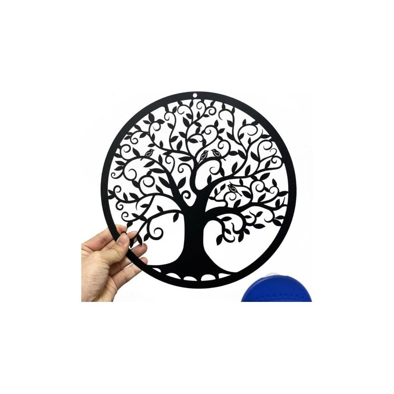 Pduoduo 50cm Arbre de vie en métal Décoration murale Silhouette Art, Art de l'arbre de Vie, pour Cadeau Intérieur Cadeau Extérieur Jardin Maison Décoration (19.7 pouces)