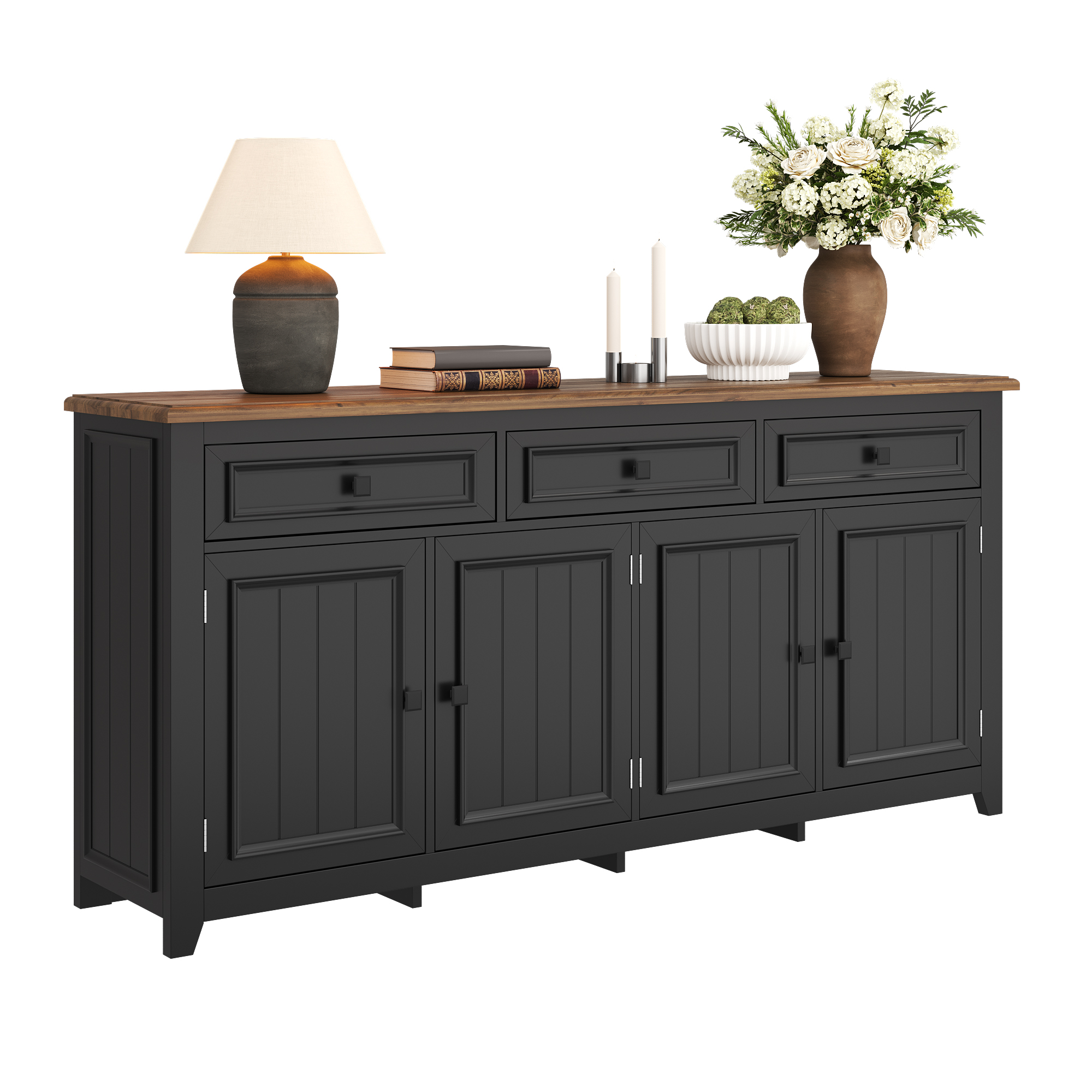 Buffet Et Enfilade Avec 4 Portes Et 3 Tiroirs