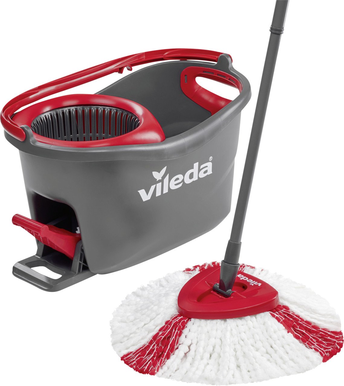 Vileda Rot Easywring & Clean Turbo Mopp Wolle Weiß - Image 11
