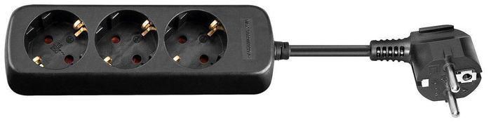 Microconnect Schwarz Steckdosenleiste, 3-Way Schuko Socket 3M Black (3X, Cee 7/4, 3 M) - Image 3