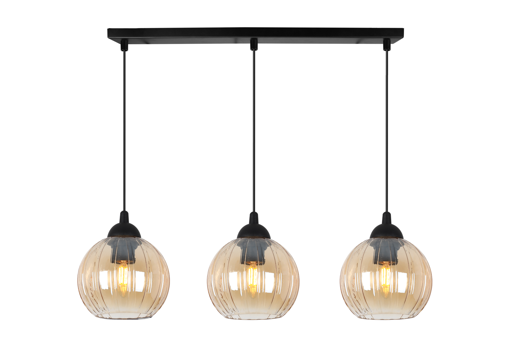 Suspension Costa Noire À 3 Lampes, Culot E27