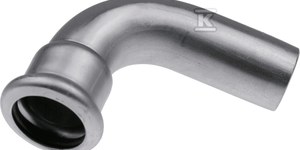 Vsh Versilbert Xpress Edelstahl Bogen 90° I/A 22 Typ R2711, 6190360