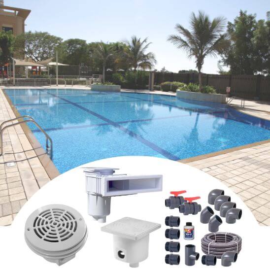 Impianto Idraulico Completo Per Piscina Interrata 12x6 Kit Base SAN MARCO