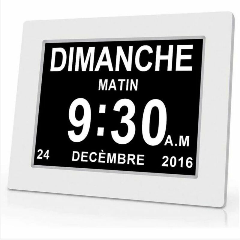 Horloge Numérique 7 Pouces Pour Alzheimer – Affichage Clair Date Et