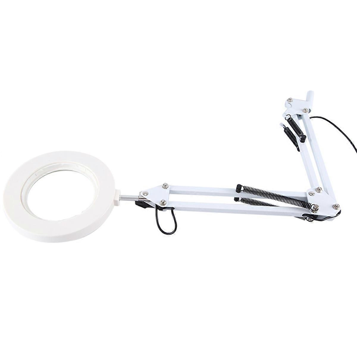 Lampe loupe à bras articulé en métal, grossissement 10x, lentille 10,4 cm, 10 niveaux de luminosité