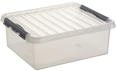 Sunware Transparent Kunststoff-Box Q-Line 25 L Mit Deckel Aufbewahrungsbox