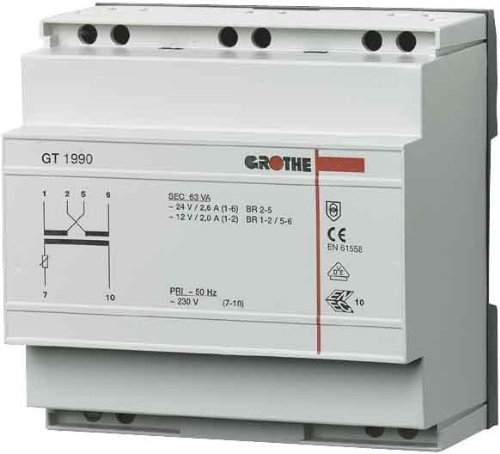 Grothe transformateur pour sonnette 12/24 v ac, 5,2/2,6 a, GT1990, 1512009 14160