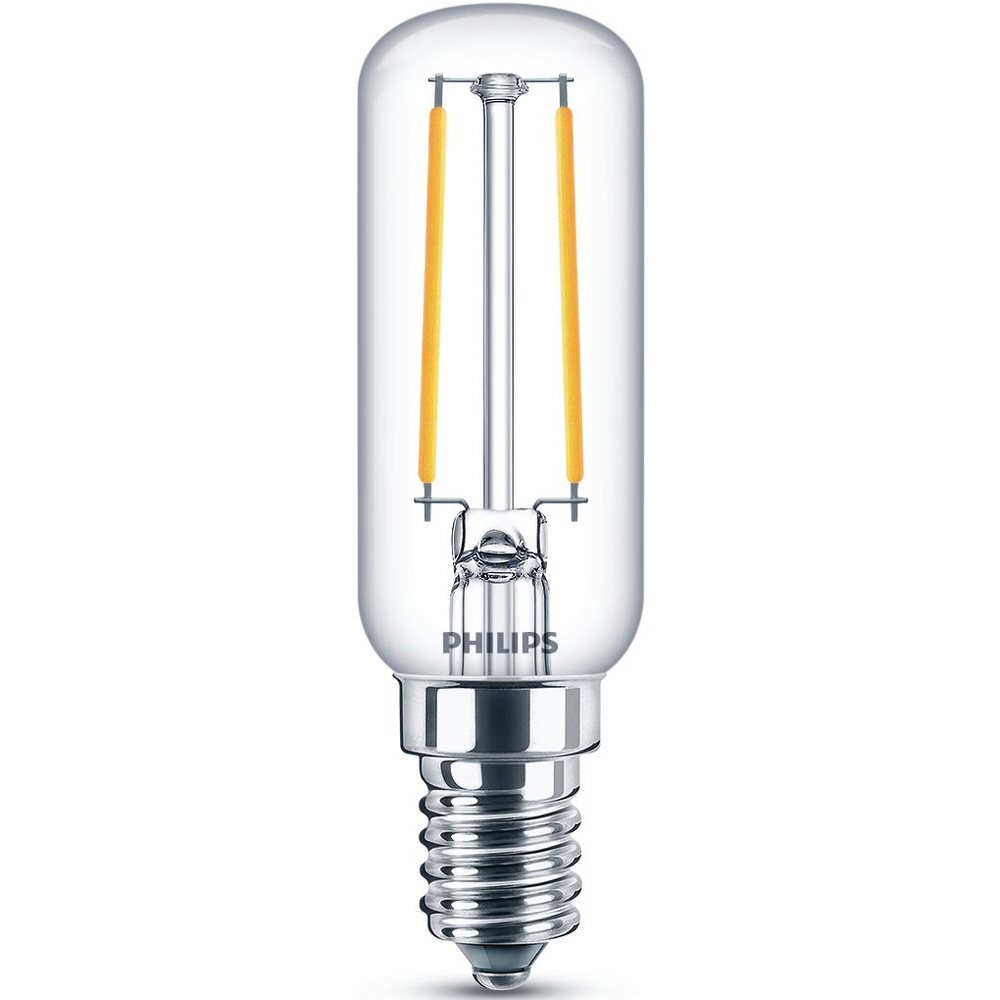 Philips LED-Leuchtmittel Filament Röhrenform Kühlschrank T25 E14 2,1W warmweiß klar - Bild 3
