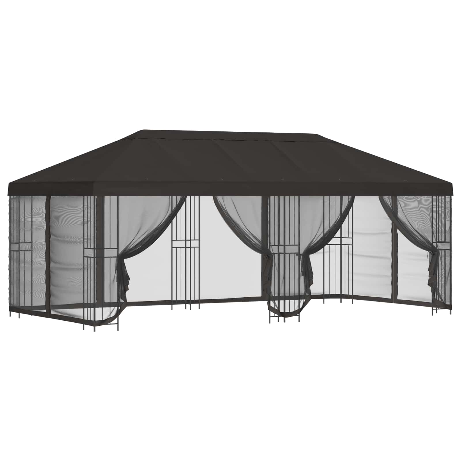 vidaXL Gazebo con Paredes Laterales 6 x 3 m Gris Antracita