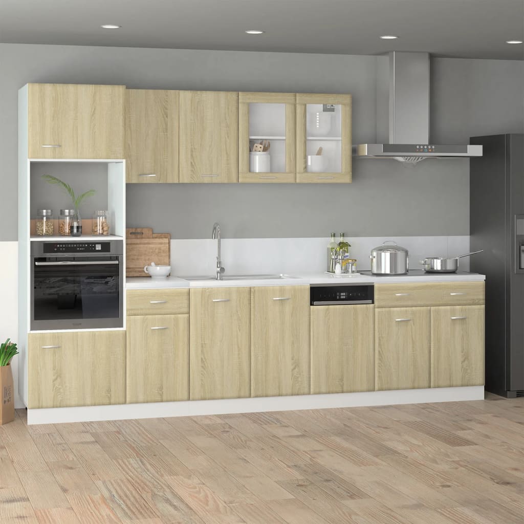 Vidaxl - Ensemble D'Armoires De Cuisine 7 Pcs Chêne Sonoma