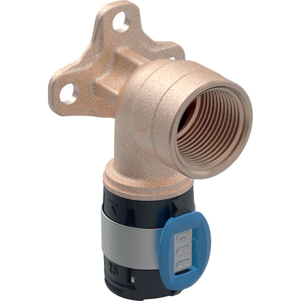 Geberit Rot Flowfit Anschlusswinkel 90 Grad, D 16Mm, Rp 1/2", Länge 5,2Cm, Guss Bleifrei