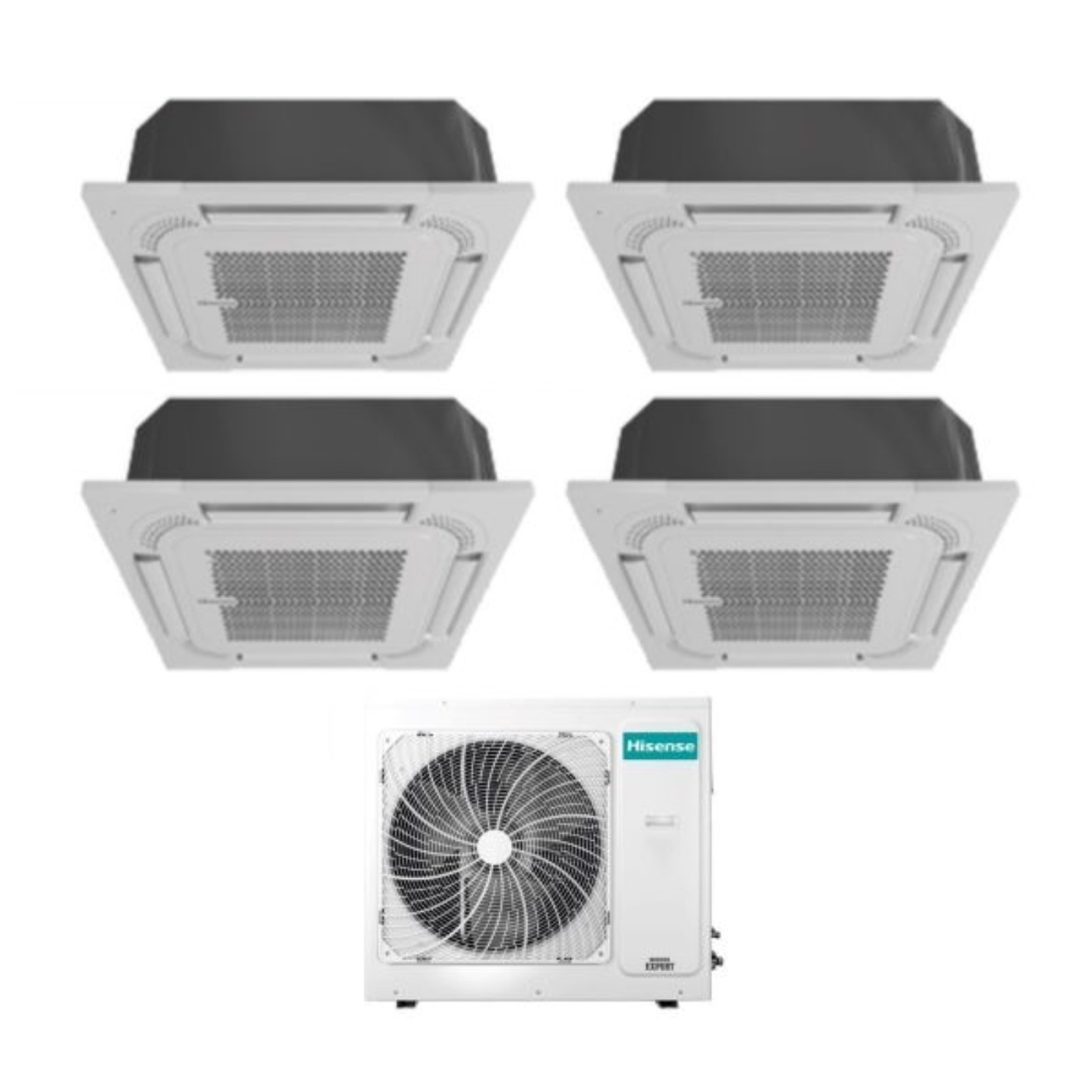 Climatizzatore Condizionatore Hisense Quadri Split A Cassetta 9+9+9+9 Con 4amw81u4raa R-32 Wi-fi Optional 9000+9000+9000+9000 Con Telecomando E Pannello Incluso - Novità