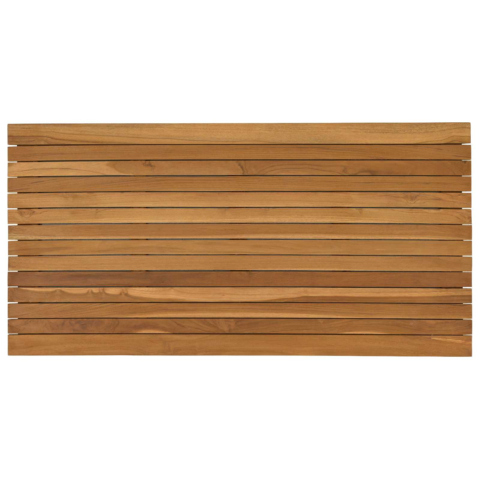 Vidaxl Braun Table Top 110 X 55 X 3.5 Cm Rectangular Solid Teak Wood Natural