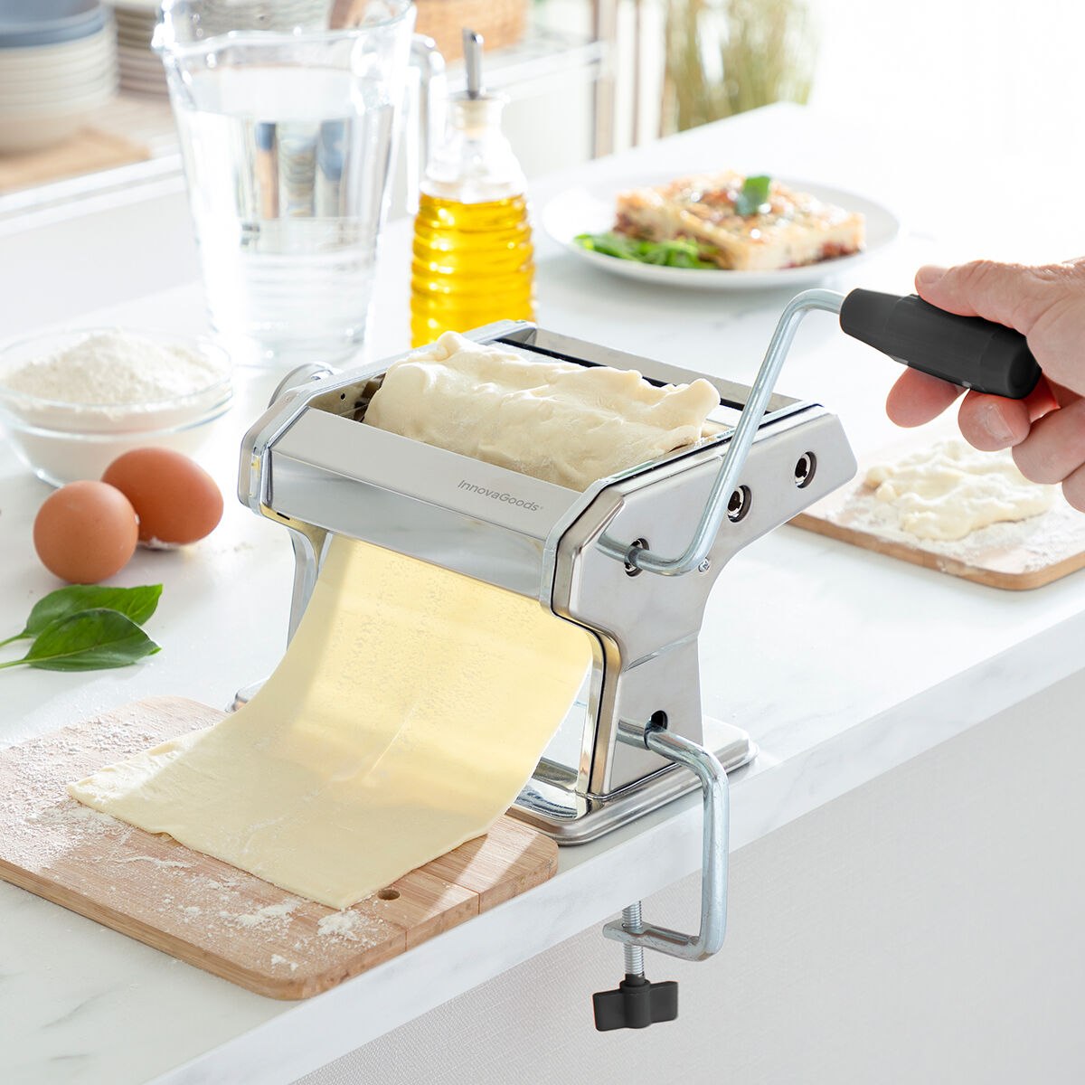 Innovagoods Grau - Maschine Zur Herstellung Frischer Nudeln Mit Rezepten Frashta