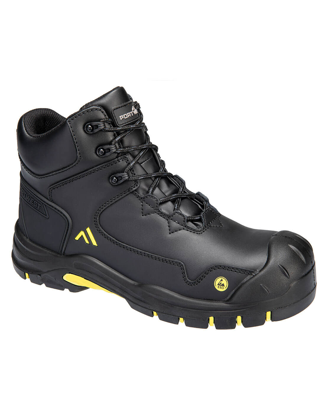 Schwarz Hocharbeitsstiefel Apex S3s Esd Hro Sr Sc Fo /Gelb 38 - Bild 3