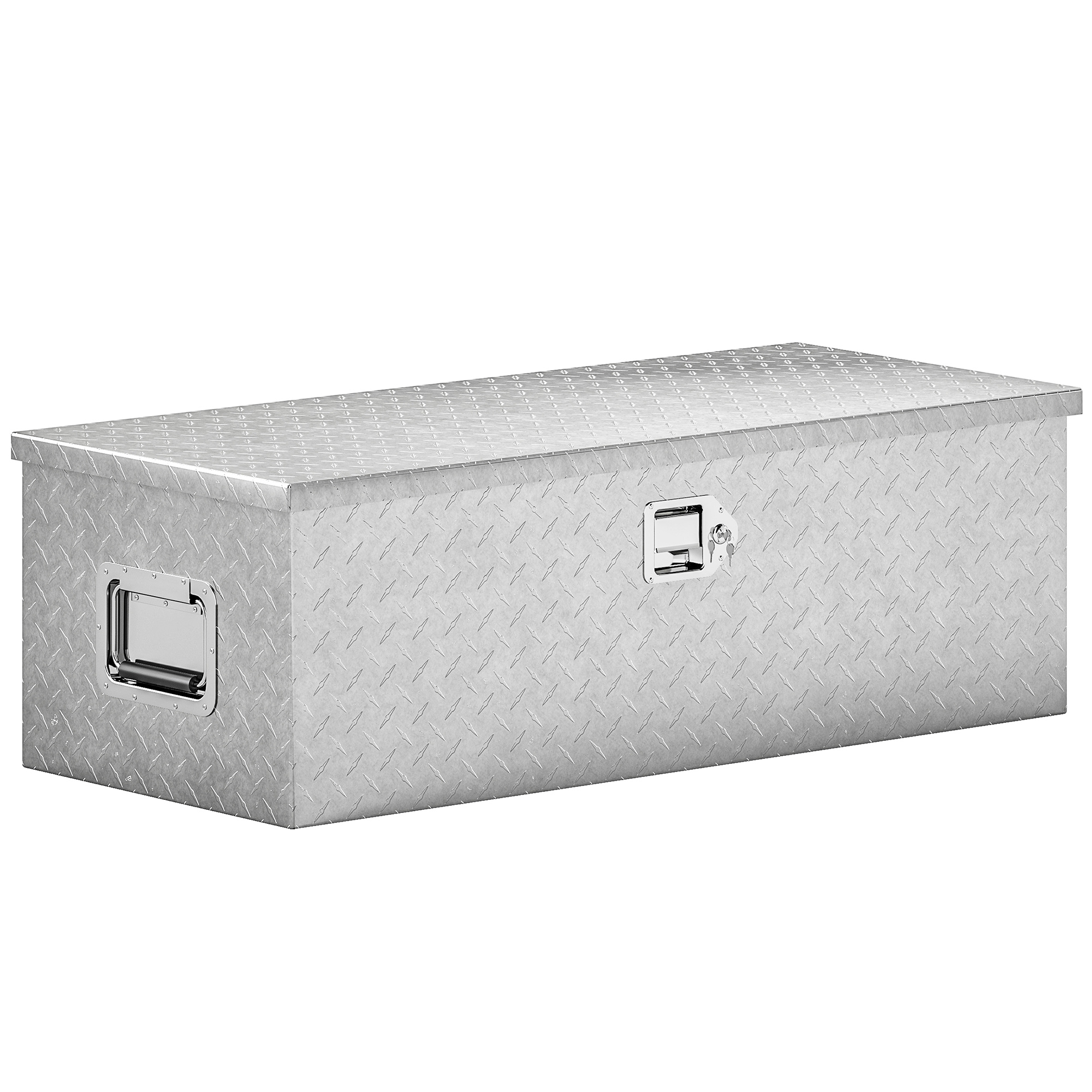 Coffre à outils aluminium 43 L, serrure et 2 clés, poignées latérales, 76,2 x 33 x 24,4 cm