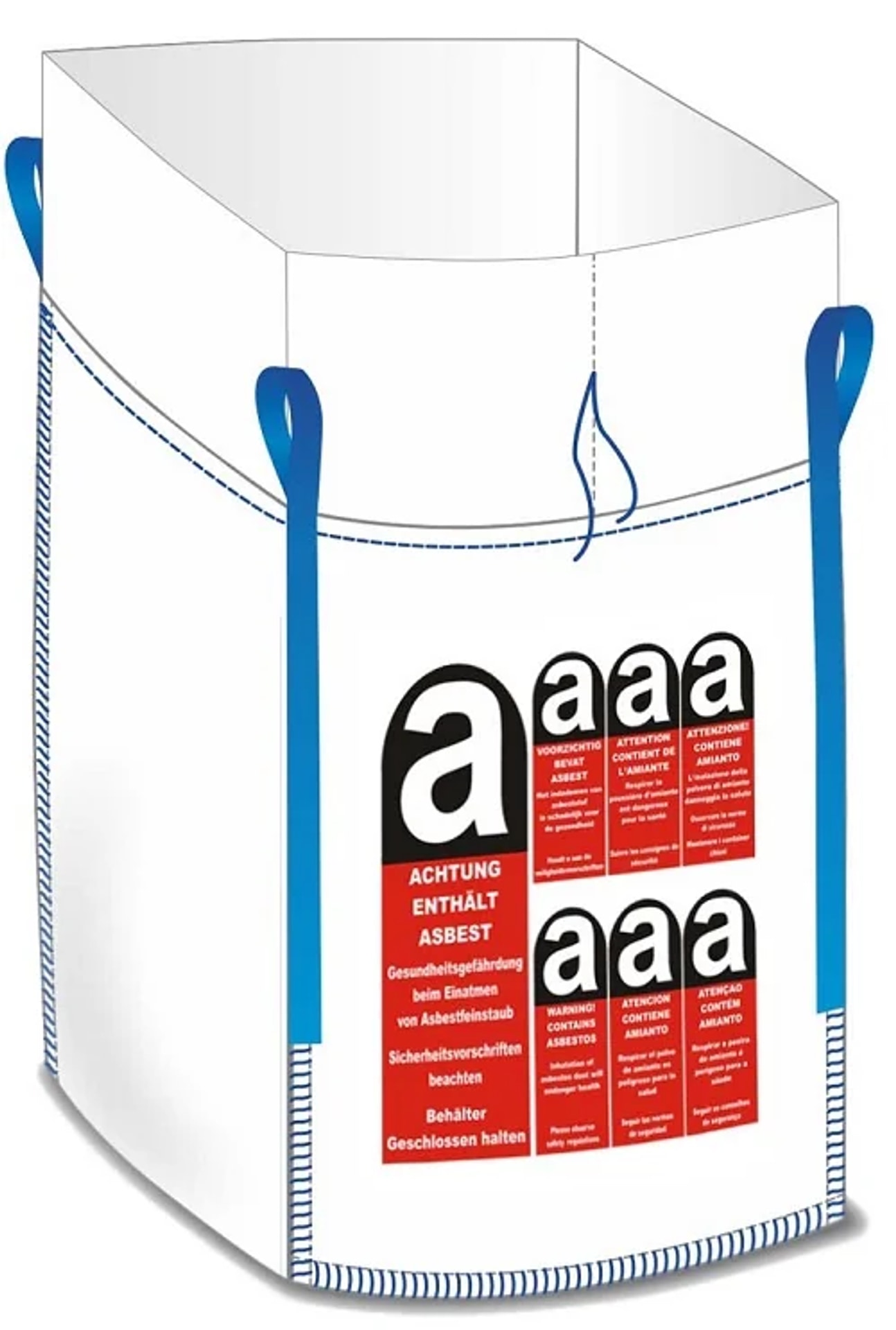 Klasebo Big Bag Für Asbest Mit Schürze Tragkraft 1000 Kg, 90 X 90 X 110 Cm 1 Stück