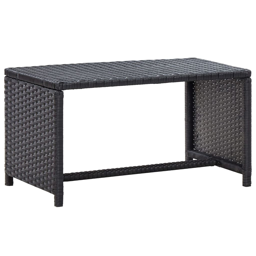 Vidaxl Coffee Table Black 70x40x38 Cm Poly Rattan