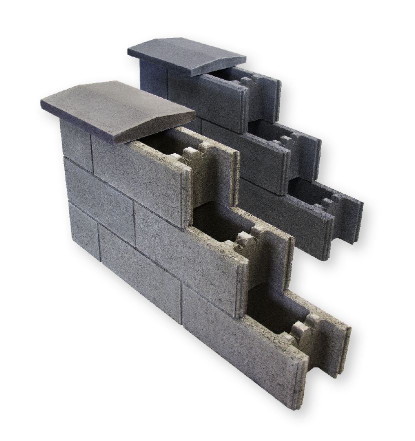 Mauerabdeckplatte 49 x 35 x 3,5 - 5,5 cm, anthrazit - Image 2