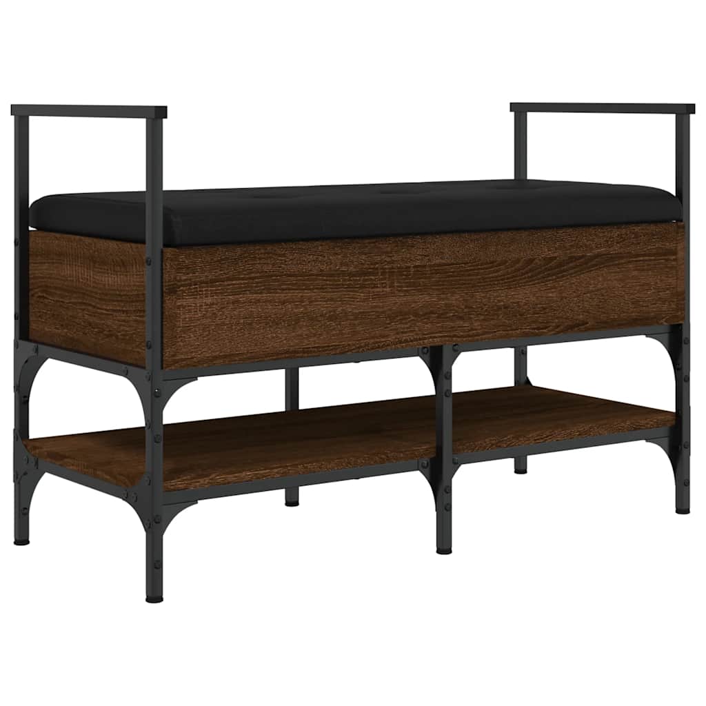 Shoe Bench Brown Oak 85.5x42x57.5 Cm Engineered Wood Vidaxl