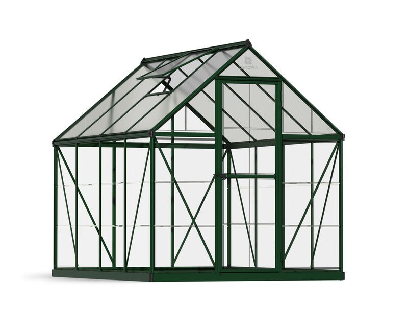 Palram - Canopia Aluminium Gewächshaus Hybrid 68 Grün 247x185x208 Cm
