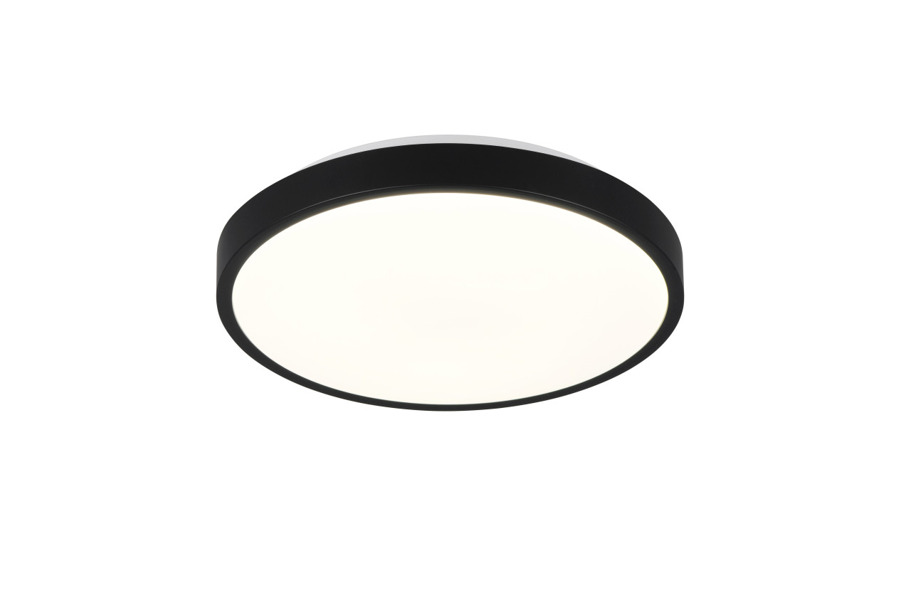 Trio Reality Led-deckenleuchte Slope Ø28, 5 Cm Schwarz Matt Warmweiß Deckenlampen